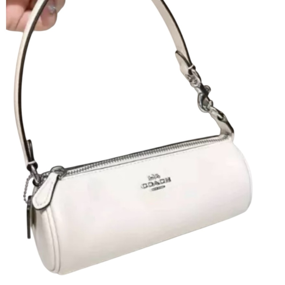 NWT Coach Nolita Mini Barrel Leather Shoulder Bag Chalk with Silver Ha… - Picture 2 of 7